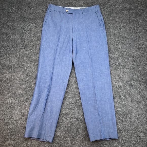 Peter Millar pants Men's 34x32 wool linen blend Vitale Barberis Canonico Italian
